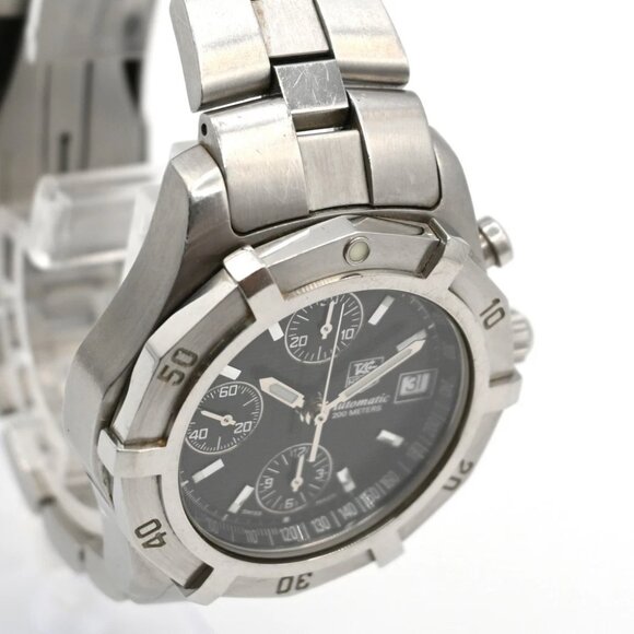TAG HEUER Aquaracer Chronogra Date Watch CN2111 Automatic SS Black Dial main image 10